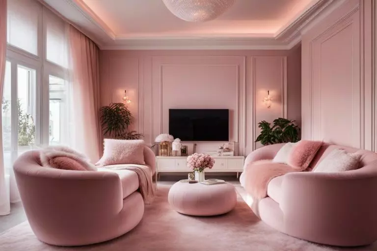8 Pastel Pink Living Room Ideas