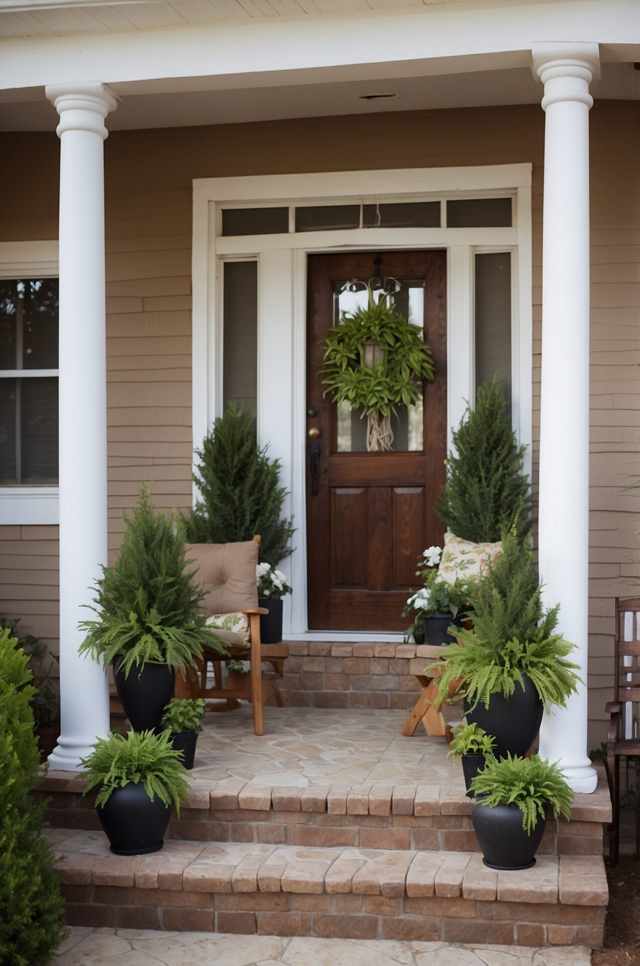Faux Plants for Outdoors Front Porch Ideas