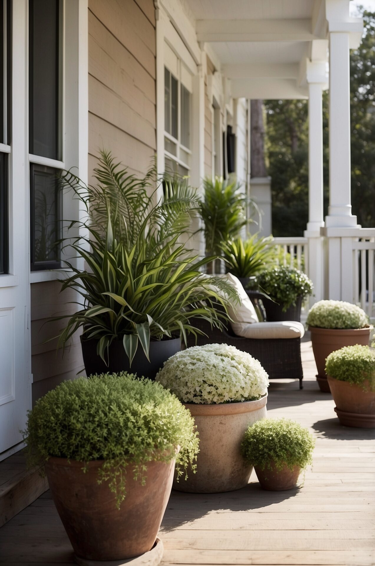 Faux Plants for Outdoors Front Porch Ideas