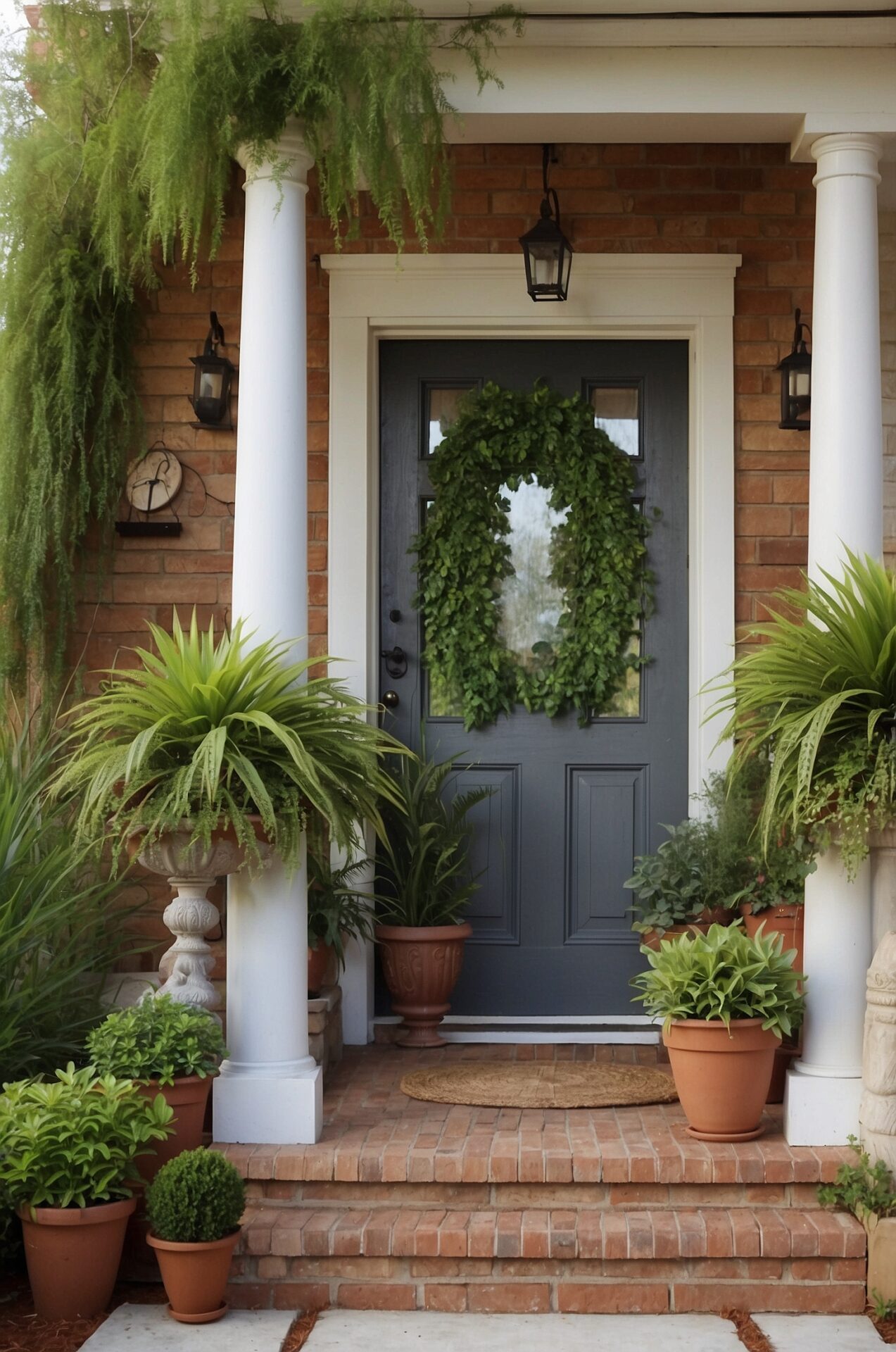 Faux Plants for Outdoors Front Porch Ideas