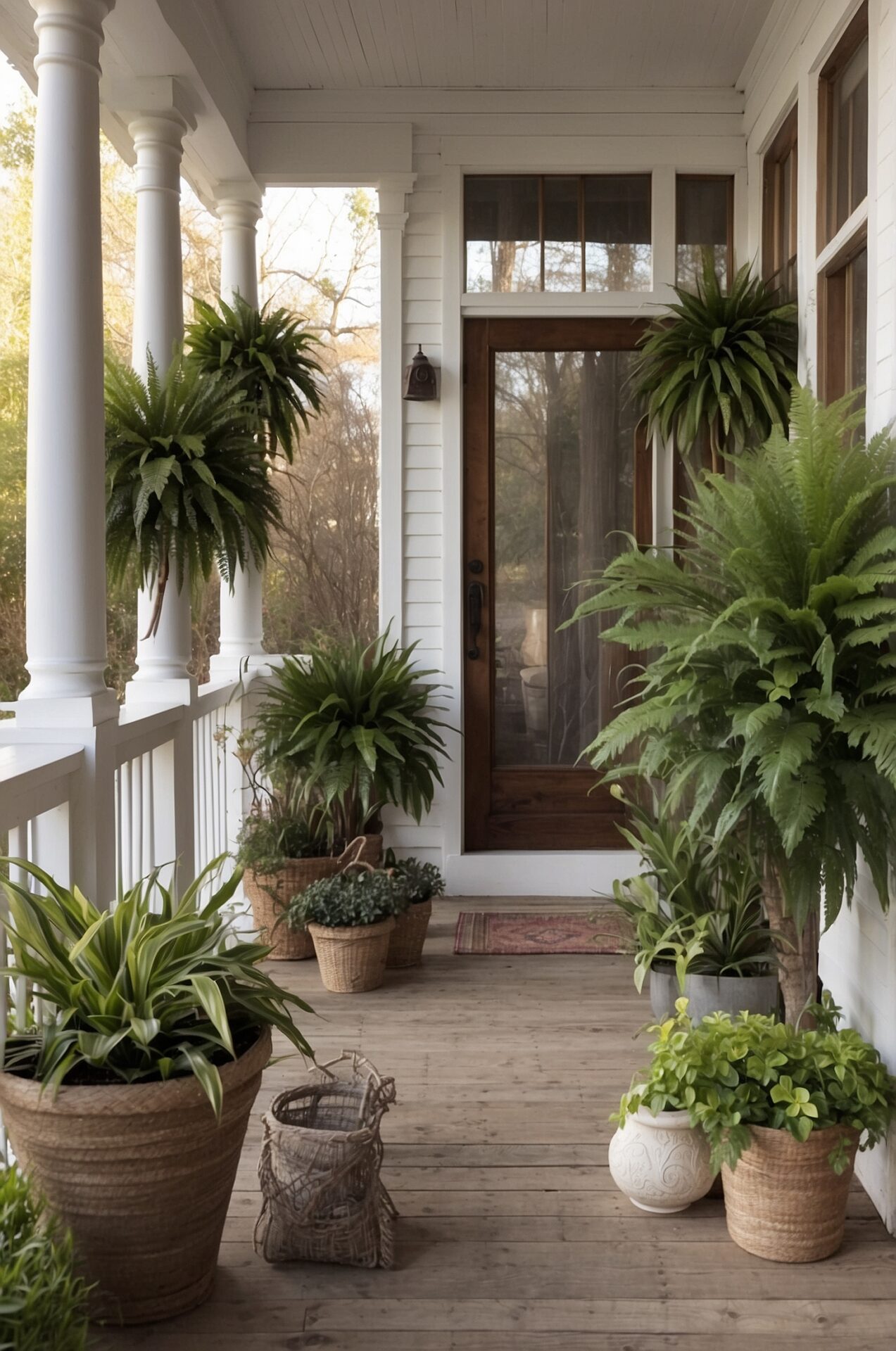 Faux Plants for Outdoors Front Porch Ideas