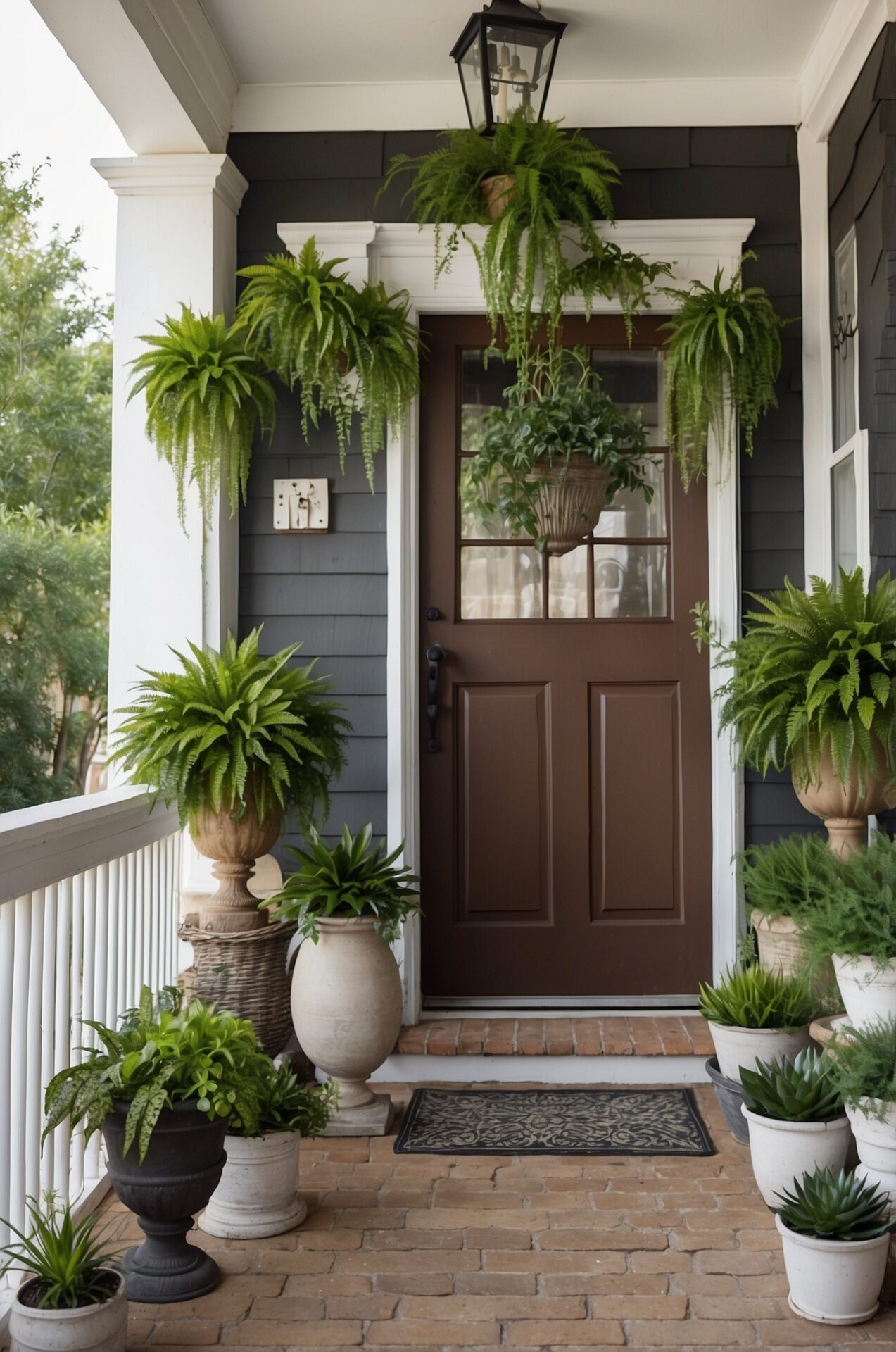 Faux Plants for Outdoors Front Porch Ideas