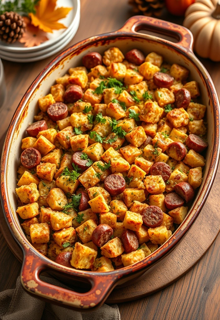 25 Easy Thanksgiving Side Dishes That Will Steal the Show (You Won't Believe #16!) - 6. Savory Stuffing with Sage and Sausage
