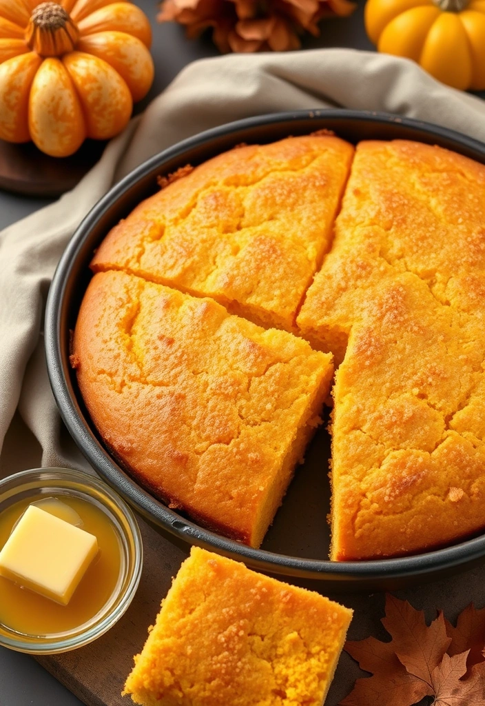 25 Easy Thanksgiving Side Dishes That Will Steal the Show (You Won't Believe #16!) - 12. Cornbread with Honey Butter