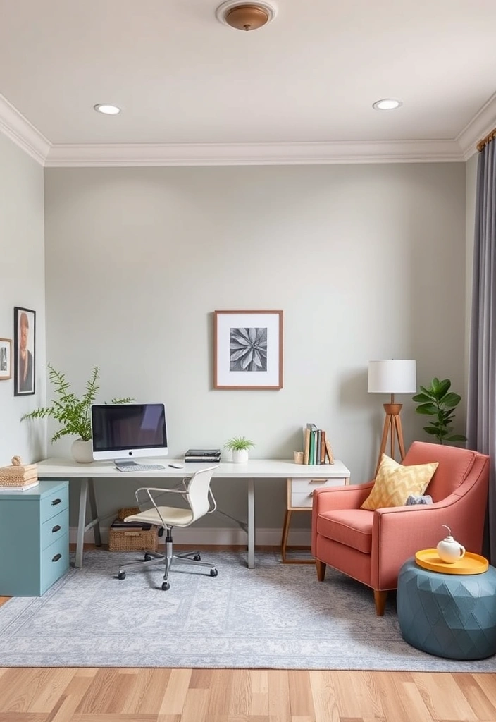 29 Home Office Guest Room Combo Refresh Ideas That’ll Transform Your Space! - 11. Color Palette Harmony